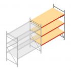 Weitspannregal AR 2500x2700x1000 mm (hxbxt) 3 Ebenen verzinkt Anbauregal mit vormontierten Rahmen
