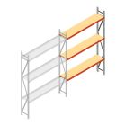 Weitspannregal AR 2500x1850x400 mm (hxbxt) 3 Ebenen verzinkt Anbauregal