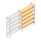 Weitspannregal AR 2500x1850x600 mm (hxbxt) 5 Ebenen verzinkt Anbauregal
