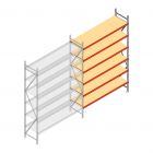 Weitspannregal AR 2500x1850x600 mm (hxbxt) 6 Ebenen verzinkt Anbauregal