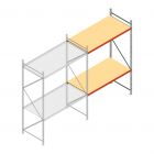 Weitspannregal AR 2500x1850x1000 mm (hxbxt) 2 Ebenen verzinkt Anbauregal mit vormontierten Rahmen