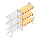 Weitspannregal AR 2500x1850x1000 mm (hxbxt) 3 Ebenen verzinkt Anbauregal mit vormontierten Rahmen