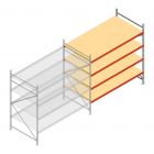 Weitspannregal AR 3000x1850x1200 mm (hxbxt) 4 Ebenen verzinkt Anbauregal