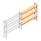 Weitspannregal AR 3000x2250x400 mm (hxbxt) 3 Ebenen verzinkt Anbauregal