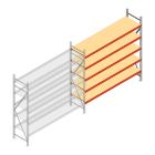 Weitspannregal AR 3000x2250x600 mm (hxbxt) 5 Ebenen verzinkt Anbauregal