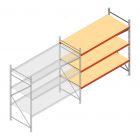 Weitspannregal AR 3000x2250x1000 mm (hxbxt) 3 Ebenen verzinkt Anbauregal mit vormontierten Rahmen