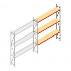 Weitspannregal AR 3000x2700x500 mm (hxbxt) 3 Ebenen verzinkt Anbauregal