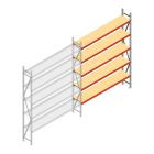 Weitspannregal AR 3000x2700x400 mm (hxbxt) 5 Ebenen verzinkt Anbauregal mit vormontierten Rahmen
