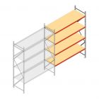 Weitspannregal AR 3000x2700x900 mm (hxbxt) 4 Ebenen verzinkt Anbauregal