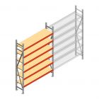 Weitspannregal AR 2250x1850x500 mm (hxbxt) 6 Ebenen verzinkt Anfangsregal