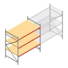 Weitspannregal AR 2250x2010x1200 mm (hxbxt) 3 Ebenen verzinkt Anfangsregal