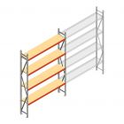 Weitspannregal AR 3000x2010x400 mm (hxbxt) 4 Ebenen verzinkt Anfangsregal