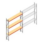 Weitspannregal AR 3000x2700x400 mm (hxbxt) 3 Ebenen verzinkt Anfangsregal