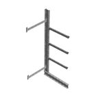 Schweres Kragarmregal thermisch verzinkt einseitig 3500x1000x1200 mm (HxBxT) 3 Ebenen Anbauregal