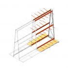 Regal für vertikale Lagerung AR beidseitig 2500x1850x1700 mm (hxbxt) 3 Ebenen Anbauregal