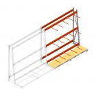 Regal für vertikale Lagerung AR einseitig 2000x1850x900 mm (hxbxt) 3 Ebenen Anbauregal