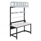 Höhenverstellbare Arbeitsbank mit Schiene Sofame Laminat 30mm 1500x750x770-1050 mm 300kg Anthrazit