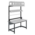 Höhenverstellbarer Arbeitstisch Sofame Melamin 28mm 1500x750x768-1048 mm 300kg Anthrazit
