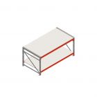 Arbeitstisch Weitspannregal doppellagig Anfangsregal 1965x1000x900 mm (lxtxh) Rahmen nicht vormontiert