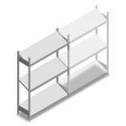 Fachbodenregal mit schrägen Fachböden Heavy Duty 2000x1300x400mm (hxbxt) 3 Ebenen 150 kg Anfangsregal