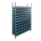 Behälterregal 2.000x1.300x400mm mit 119 Lagerbehältern / 476 Positionen grün