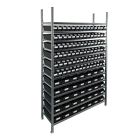 Behälterregal 2.000x1.300x400mm mit 119 Lagerbehältern / 476 Positionen schwarz