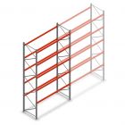 Palettenregal AR T2 5000x2700x1100mm (hxbxt) 5 Ebenen 1820kg/Eb. Anfangsregal mit vormontierten Rahmen