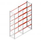 Palettenregal AR T2 6000x1850x1100mm (hxbxt) 5 Ebenen 2530kg/Eb. Anbauregal mit vormontierten Rahmen