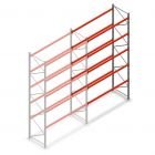 Palettenregal AR T2 5000x2700x1100mm (hxbxt) 5 Ebenen 1820kg/Eb. Anbauregal mit vormontierten Rahmen