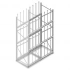 Reifenregal 3000x920x900 mm (hxbxt) 3 Ebenen Anbauregal