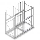 Scheibenregal 2000x920x900 mm (hxbxt) 2 Ebenen Anbauregal