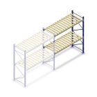 Gebrauchte Stow Palettenregal 2550x3600x1100 mm (HxBxT) 2 Ebenen Anbauregal mit Stegen