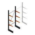 Leichtes Kragarmregal BR einseitig 2500x1000x600 mm (HxBxT) 3 Ebenen Grundregal