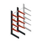Medium Kragarmregal BR einseitig 2500x750x800mm (hxbxt) 4 Ebenen Beginregal
