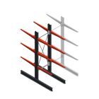 Medium Kragarmregal BR einseitig 2500x750x800mm (hxbxt) 3 Ebenen Beginregal