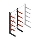 Medium Kragarmregal BR einseitig 3000x1250x800mm (HxBxT) 4 Ebenen Grundregal 220/arm