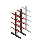 Medium Kragarmregal BR einseitig 3000x750x600mm (HxBxT) 4 Ebenen Grundregal 290/Kragarm