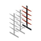 Medium Kragarmregal BR einseitig 3000x1000x600mm (HxBxT) 4 Ebenen Anbauregal 290/arm
