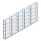 Vorteilsrei Fachbodenregal Medium Duty 2500x5000x300 mm (HxBxT) 6 Ebenen blau