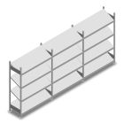 Vorteilsreihe Fachbodenregal mit schrägen Fachböden Heavy Duty 2000x3900x500 mm (HxBxT) 4 Ebenen 150 kg