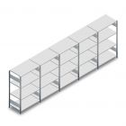 Vorteilsreihe gebrauchte Meta Fachbodenregal 2000x5180x600 mm (hxt) 4 Ebenen