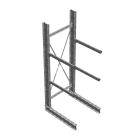 Schweres Kragarmregal thermisch verzinkt einseitig 3500x1200x1200mm (HxBxT) 2 Ebenen Grundregal