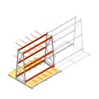 Regal für vertikale Lagerung AR beidseitig 2000x1850x1700 mm (HxBxT) 3 Ebenen Grundregal