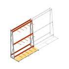 Regal für vertikale Lagerung AR einseitig 2500x1850x900 mm (HxBxT) 3 Ebenen Grundregal