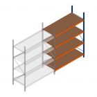 Weitspannregal Kimer 2250x1500x800 mm (hxbxt) 4 Ebenen Anbauregal