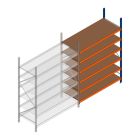 Weitspannregal Kimer 2250x1500x800 mm (hxbxt) 6 Ebenen Anbauregal