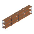Vorteilsreihe Weitspannregal Kimer 1750x6250x800 mm (HxBxT) 3 Ebenen mit vormontierten Rahmen