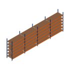 Vorteilsreihe Weitspannregal Kimer 2250x6250x800 mm (HxBxT) 6 Ebenen mit vormontierten Rahmen