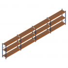 Vorteilsreihe Weitspannregal Kimer 1750x9250x600 mm (hxbxt) 3 Ebenen mit vormontierten Rahmen