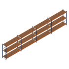 Vorteilsreihe Weitspannregal Kimer 1750x9250x600 mm (HxBxT) 3 Ebenen mit vormontierten Rahmen